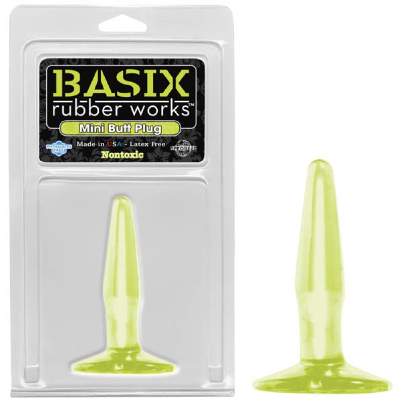 Basix Rubber Works Beginner's Butt Plug - Green